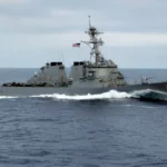 Fotografía de archivo del destructor de misiles guiados USS Decatur de EE.UU. EFE/ Seaman Gary Prill